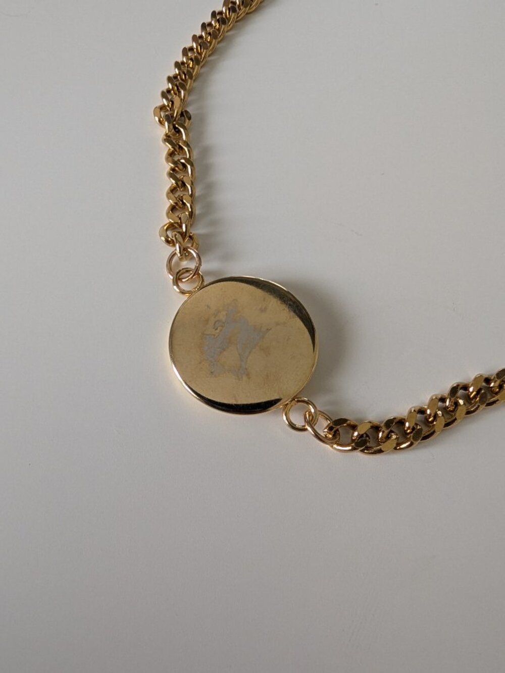 YSL Gold Button Chain Necklace - Picture 2 of 2